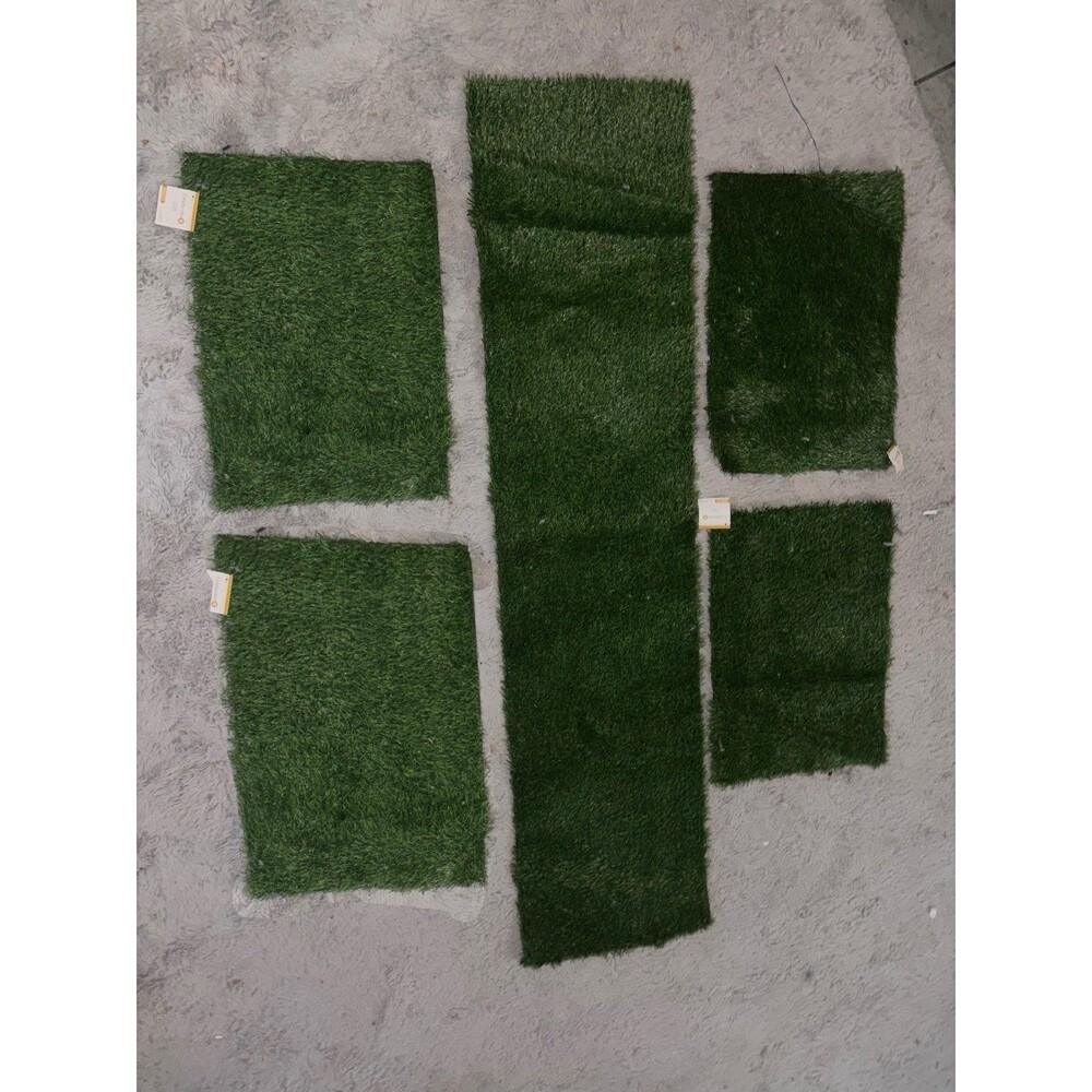 4 Green Grass Placemats 1 Table Runner Faux Turf Artificial Grass Shower, Easter